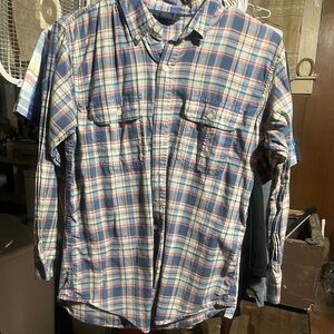 Men's Blue Plaid Shirt